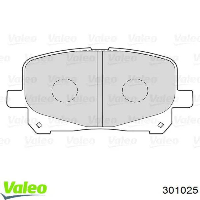 301025 VALEO колодки гальмівні передні, дискові