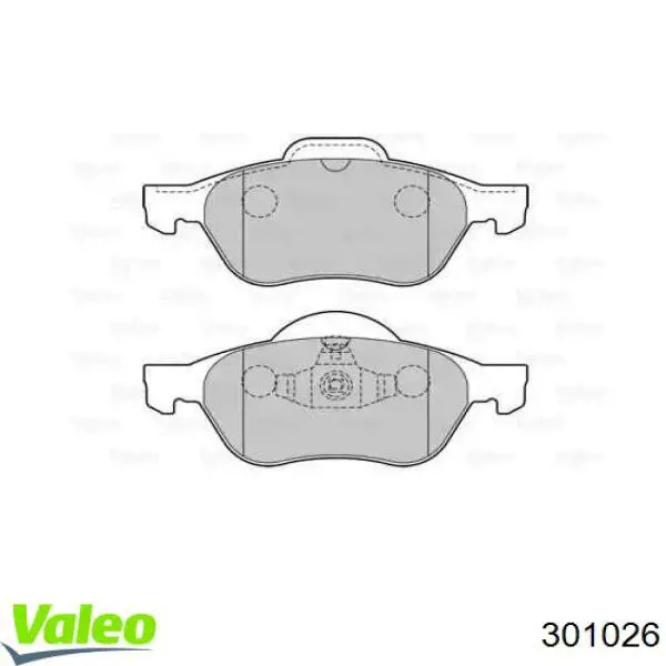 Колодки гальмівні передні, дискові 301026 VALEO