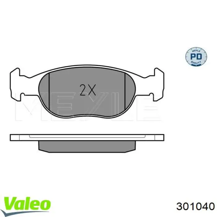 Купити 301040 VALEO Колодки гальмівні передні, дискові