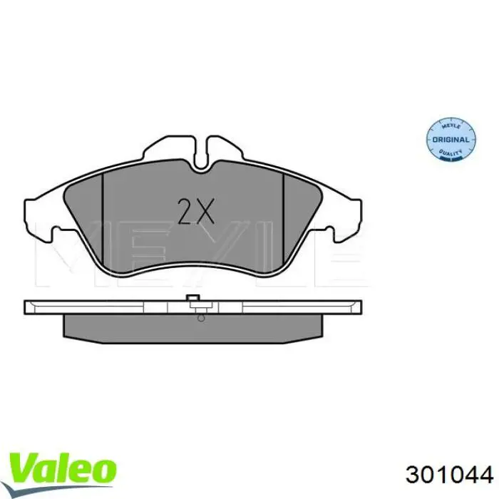 Передні тормозні колодки 301044 VALEO