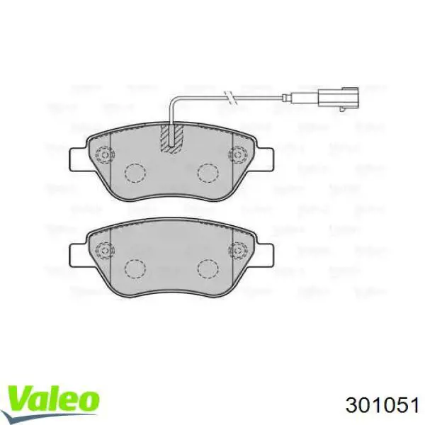 Колодки гальмівні передні, дискові 301051 VALEO