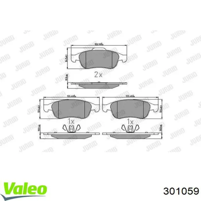 Тормозні колодки VALEO 301059
