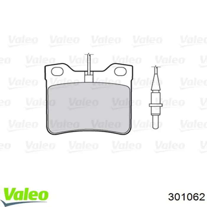 301062 VALEO Колодки гальмівні задні, дискові