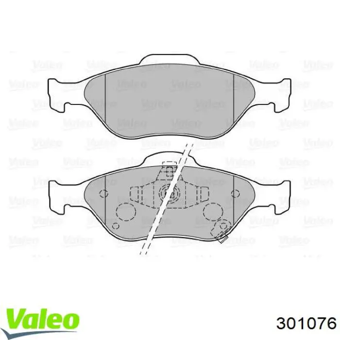 Купити 301076 VALEO Колодки гальмівні передні, дискові