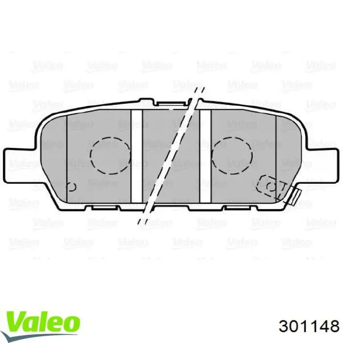 Задні дискові колодки VALEO 301148