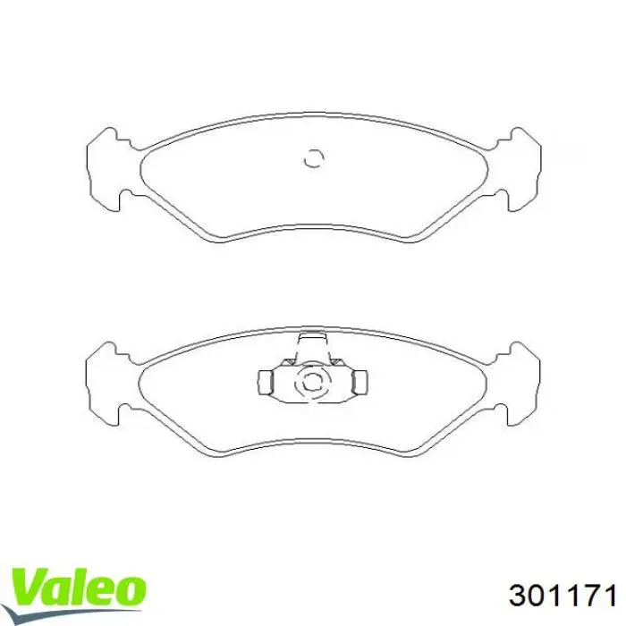 Передні тормозні колодки 301171 VALEO