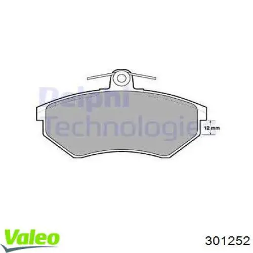 Купити 301252 VALEO Колодки гальмівні передні, дискові