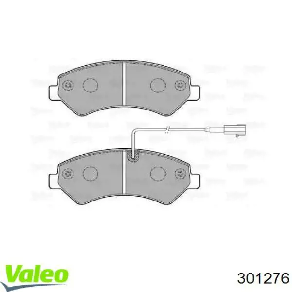 Колодки гальмівні передні, дискові 301276 VALEO