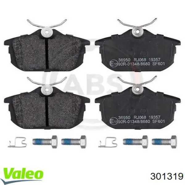 Задні гальмівні колодки 301319 VALEO