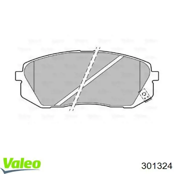 Передні тормозні колодки 301324 VALEO