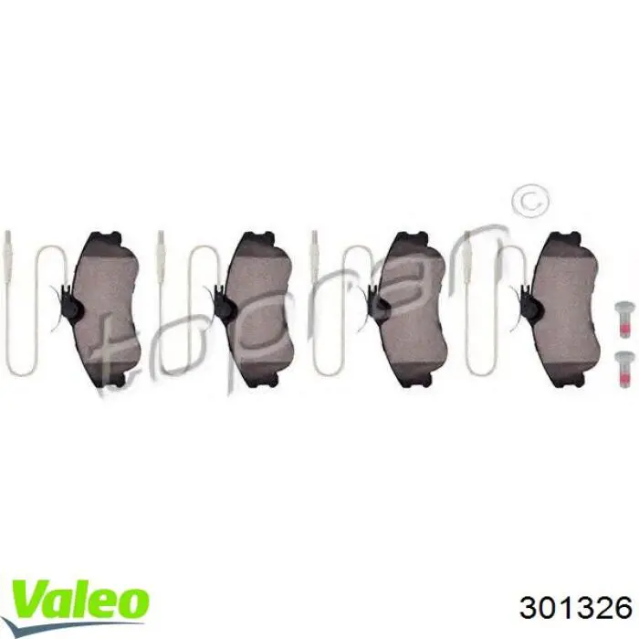 Гальмівні колодки VALEO 301326 ціна, від 20.16 USD