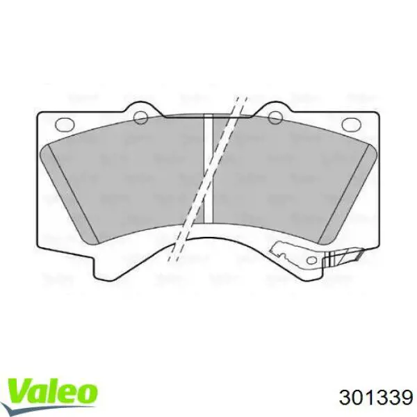 Колодки гальмівні передні, дискові 301339 VALEO