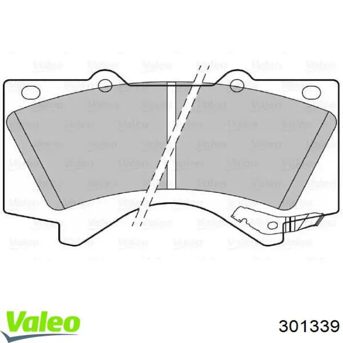 Передні тормозні колодки 301339 VALEO