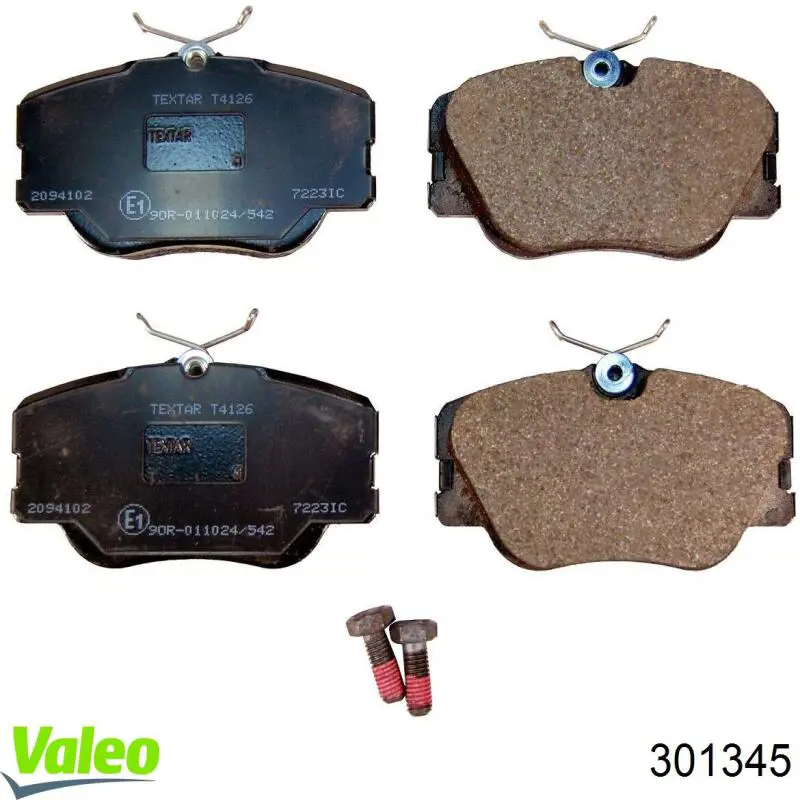 Купити 301345 VALEO Задні колодки