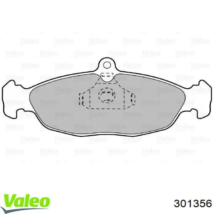 Купити 301356 VALEO Колодки гальмівні передні, дискові
