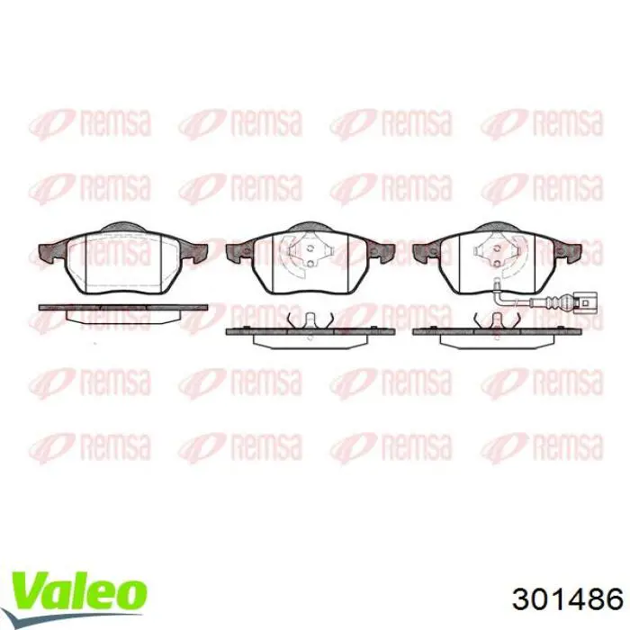 Гальмівні колодки VALEO 301486 ціна, від 24.28 USD