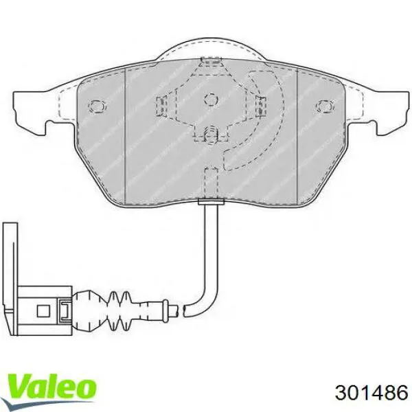 Купити 301486 VALEO Колодки гальмівні передні, дискові