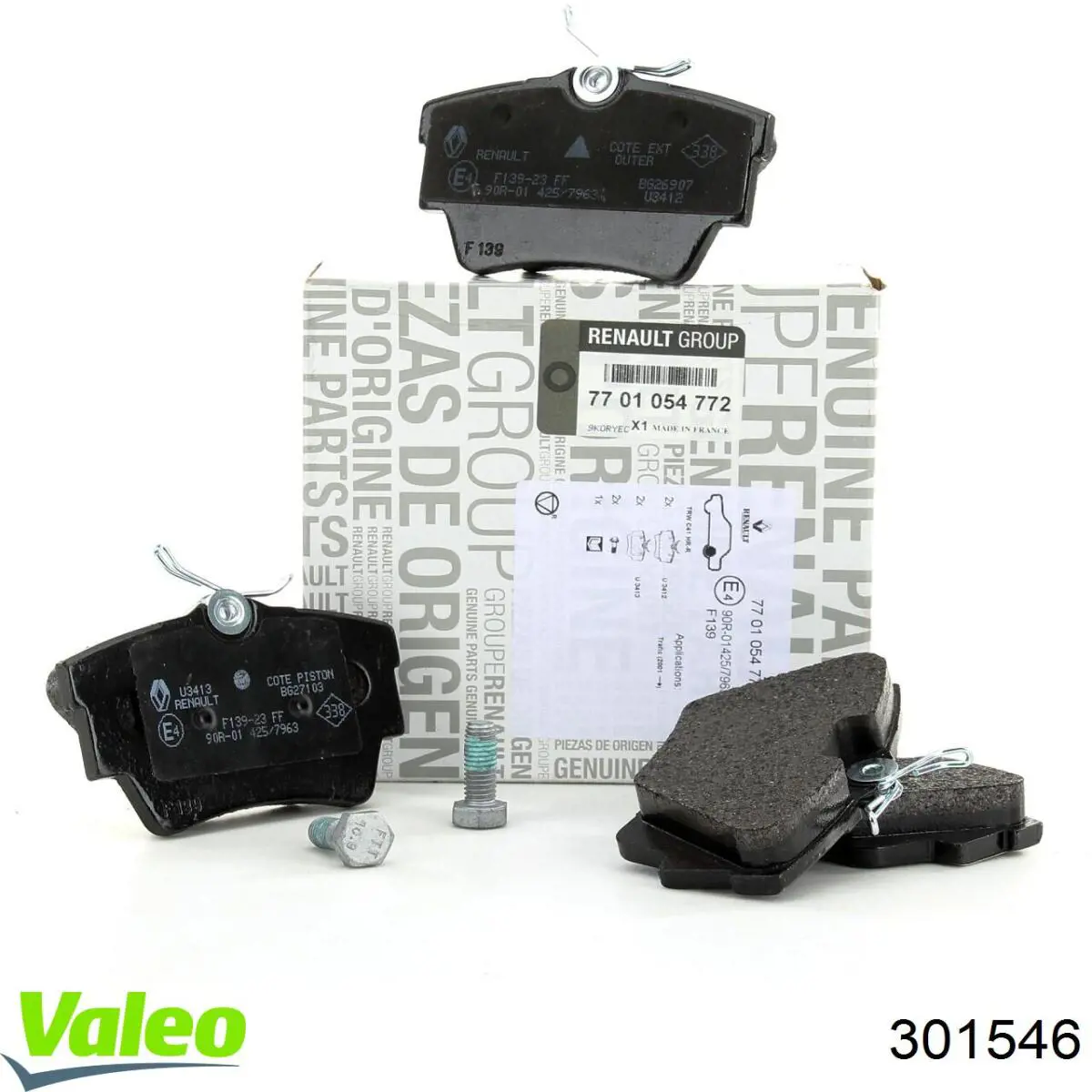 301546 VALEO Колодки гальмівні задні, дискові