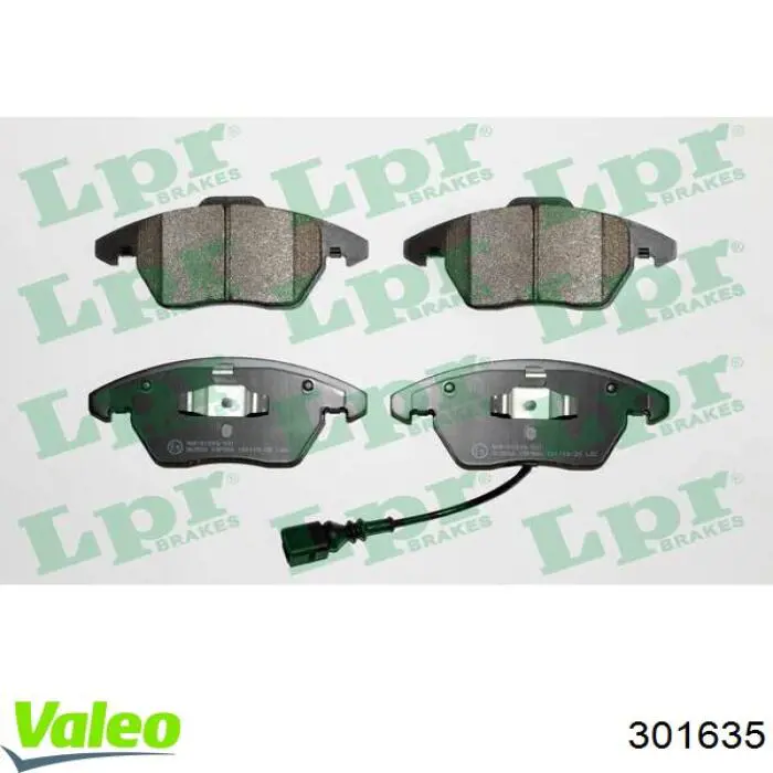 Передні тормозні колодки 301635 VALEO