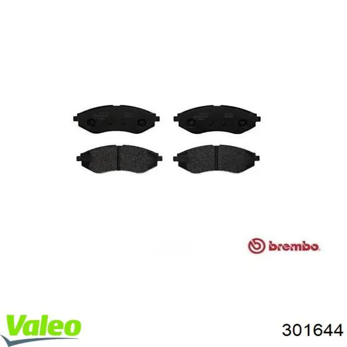 Купити 301644 VALEO Колодки гальмівні передні, дискові