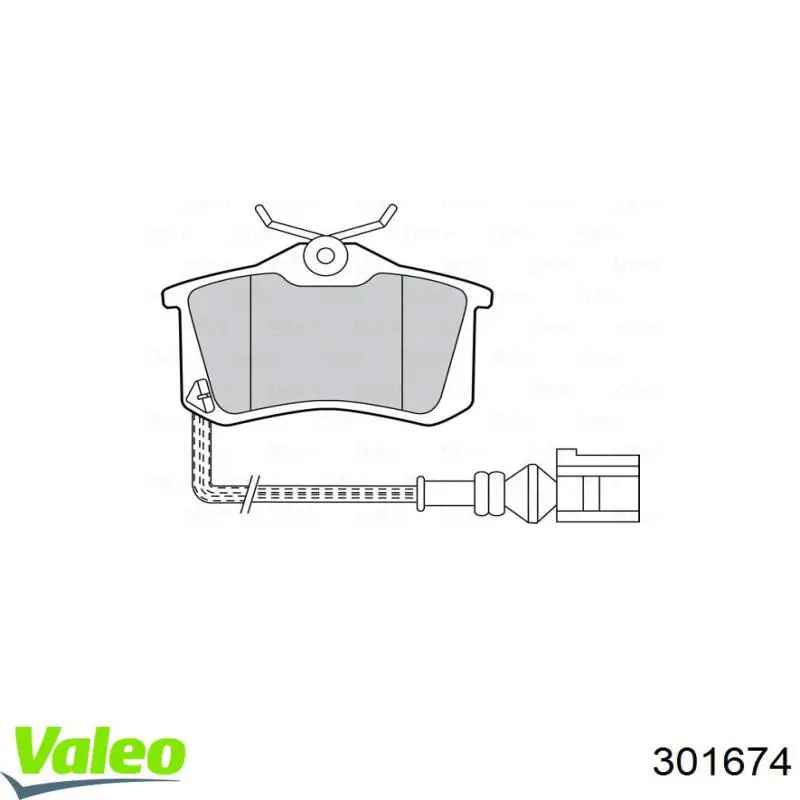 Купити 301674 VALEO Задні колодки