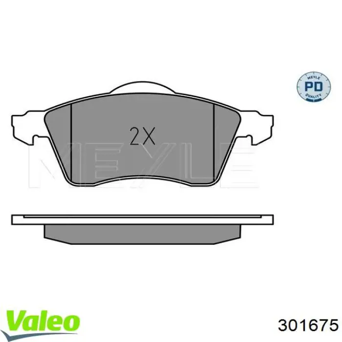 Гальмівні колодки VALEO 301675 ціна, від 21.68 USD