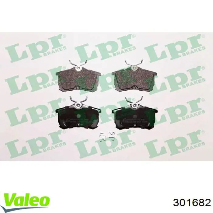 Задні гальмівні колодки 301682 VALEO