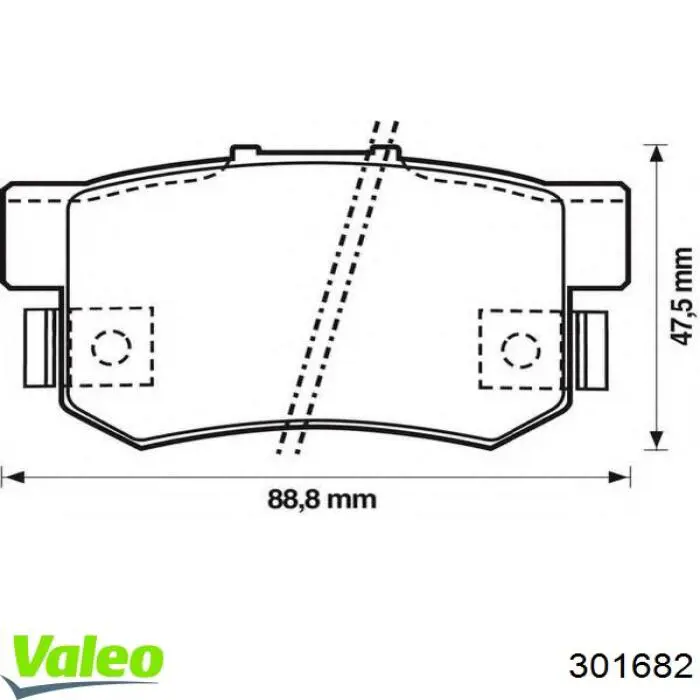 Задні дискові колодки VALEO 301682