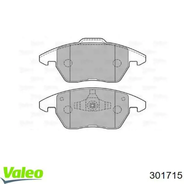 Колодки гальмівні передні, дискові 301715 VALEO