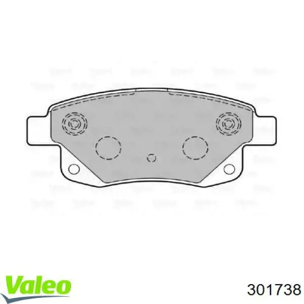 Колодки гальмові задні, дискові 301738 VALEO