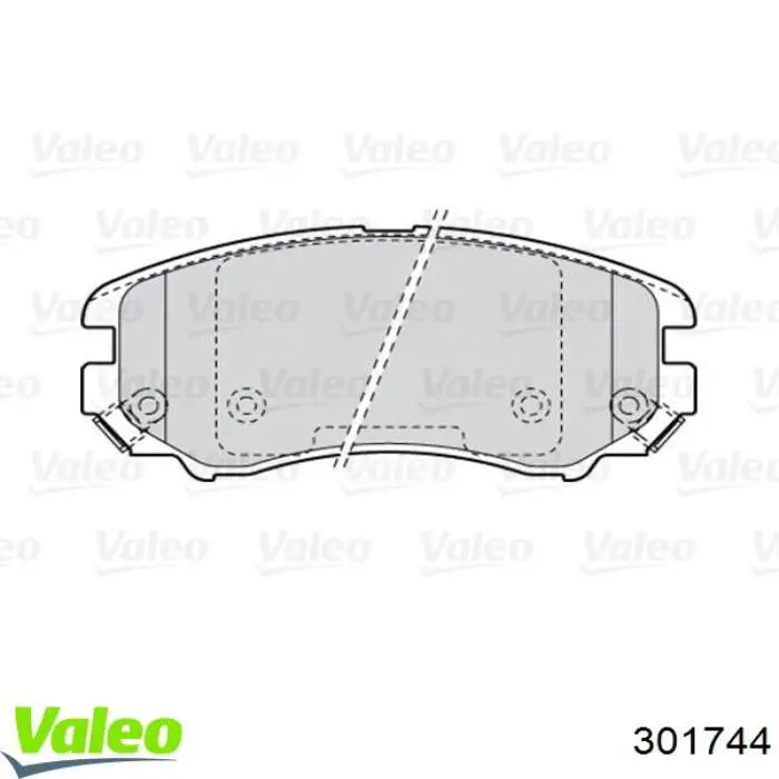 Передні тормозні колодки 301744 VALEO