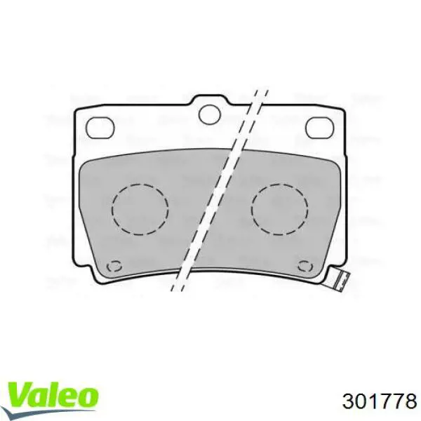 Задні гальмівні колодки 301778 VALEO