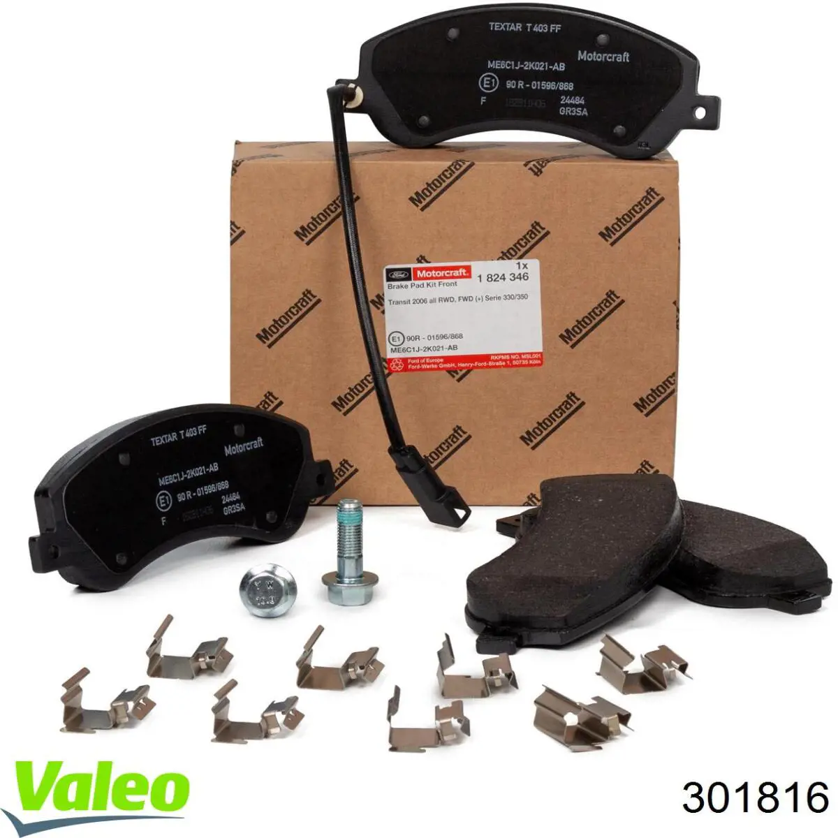 Купити 301816 VALEO Колодки гальмівні передні, дискові