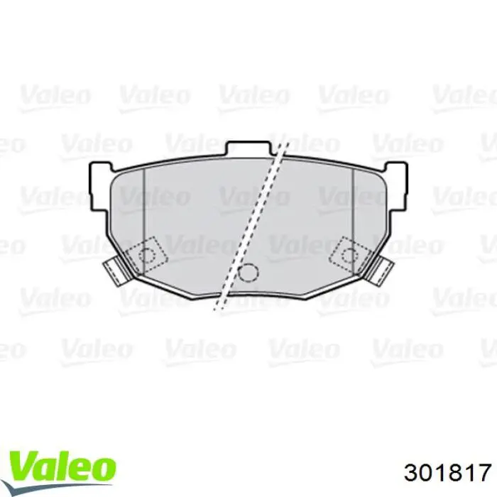 301817 VALEO Колодки гальмівні задні, дискові