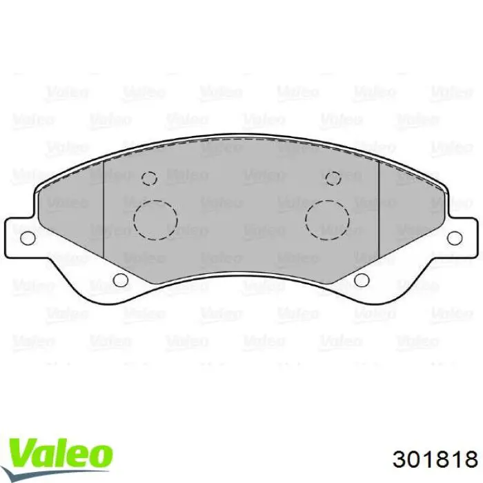 Гальмівні колодки VALEO 301818 ціна, від 30.78 USD
