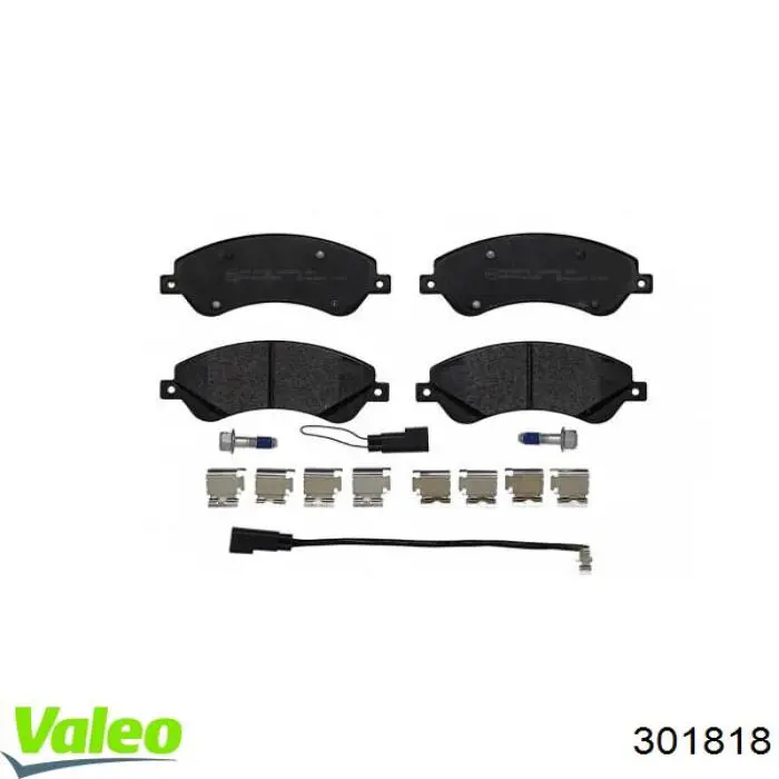 Купити 301818 VALEO Колодки гальмівні передні, дискові