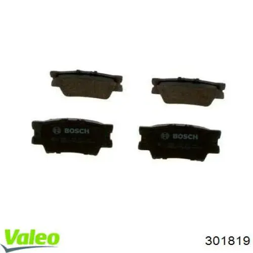 301819 VALEO Колодки гальмівні задні, дискові