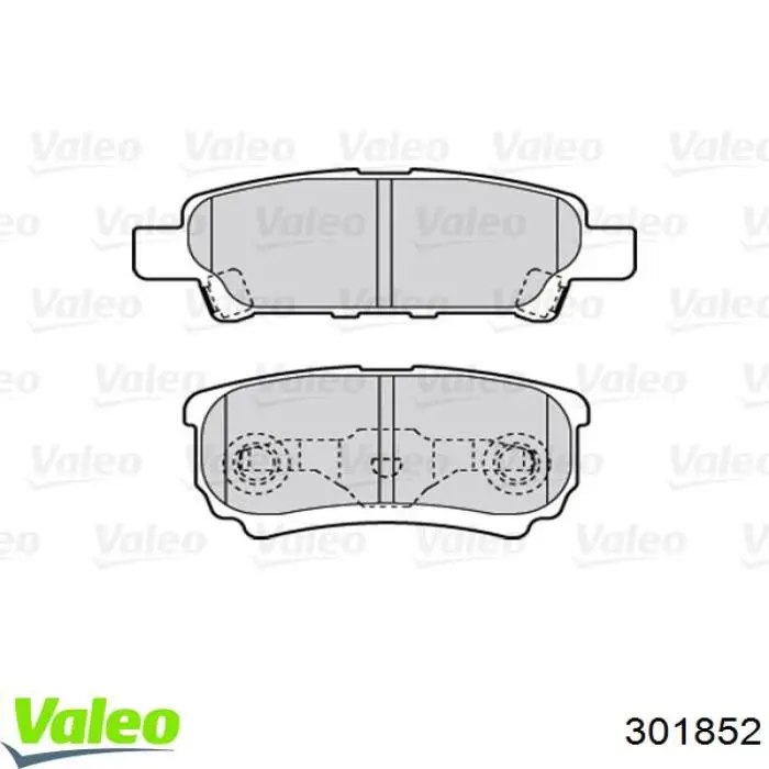 Задні гальмівні колодки VALEO 301852 ціна, від 18.76 USD