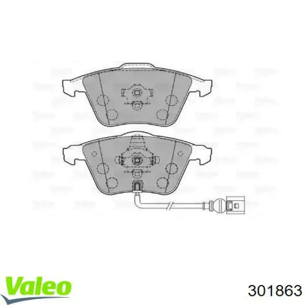 Колодки гальмівні передні, дискові 301863 VALEO