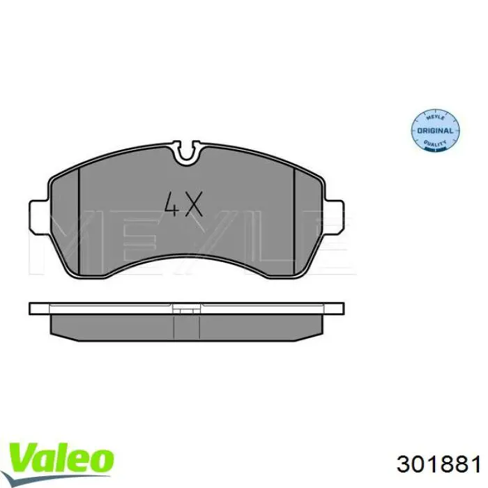 Тормозні колодки VALEO 301881