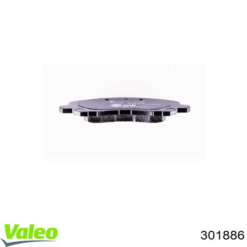 301886 VALEO колодки гальмівні передні, дискові