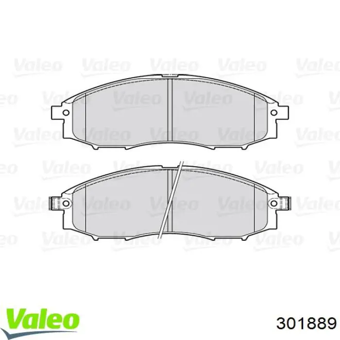 Передні тормозні колодки 301889 VALEO