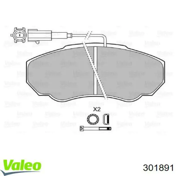 Тормозні колодки VALEO 301891