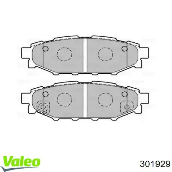 Колодки гальмові задні, дискові 301929 VALEO