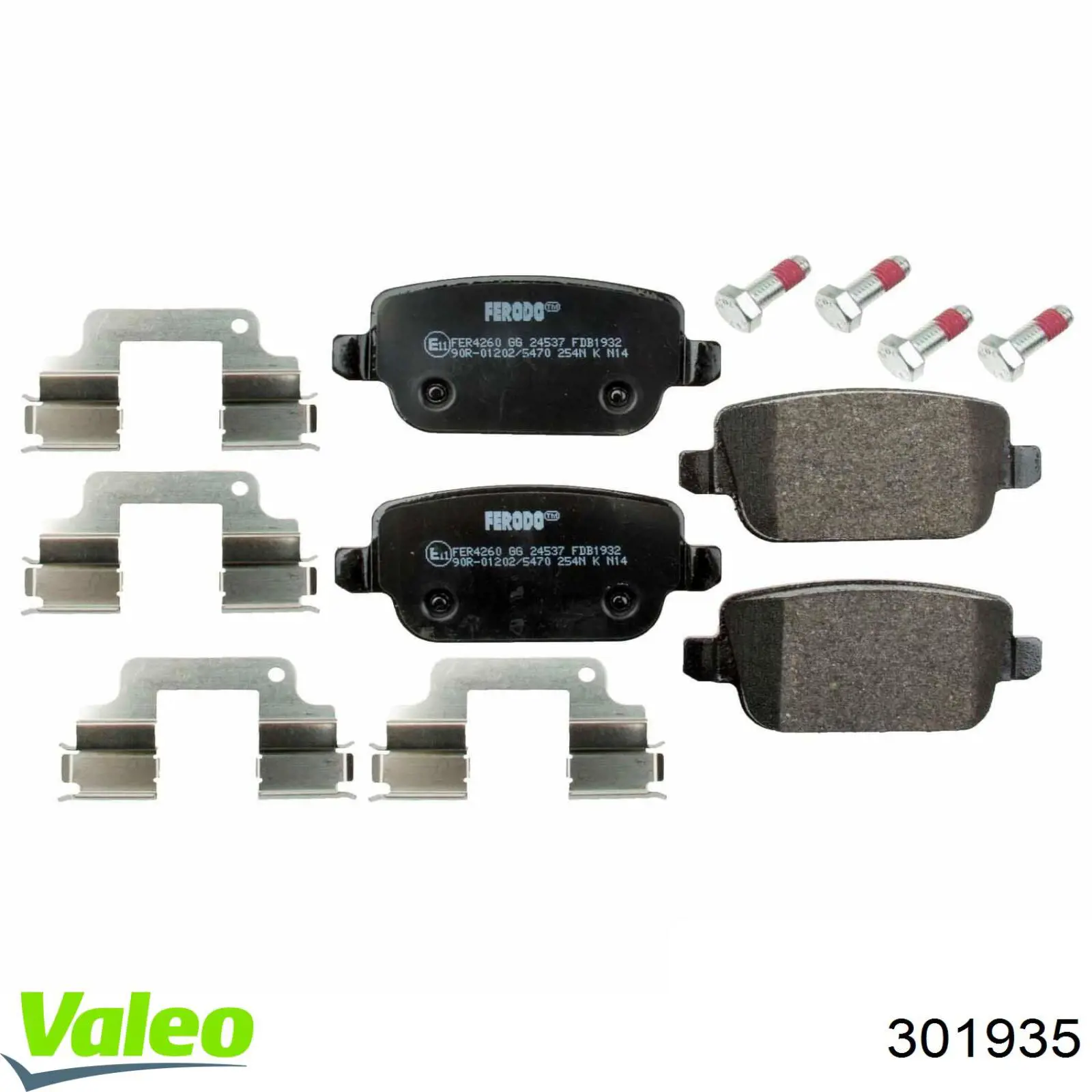 Задні гальмівні колодки 301935 VALEO