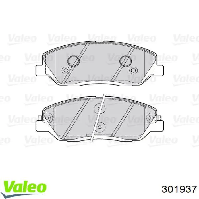 Передні тормозні колодки 301937 VALEO