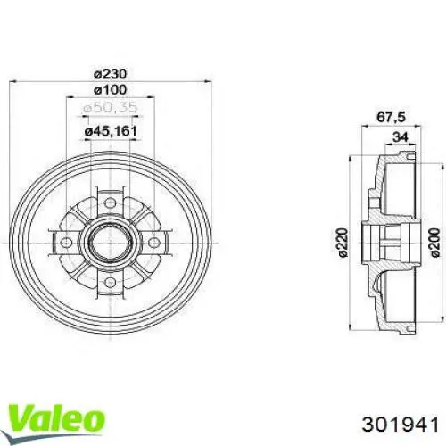 Задні гальмівні колодки VALEO 301941 ціна, від 20.37 USD