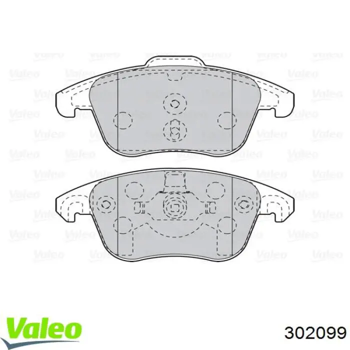 Гальмівні колодки VALEO 302099 ціна, від 32.33 USD