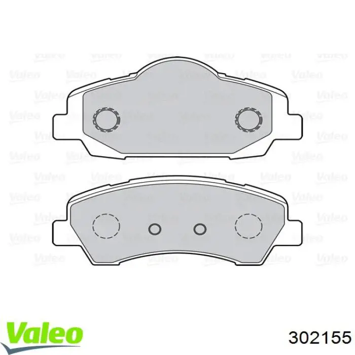 302155 VALEO колодки гальмівні передні, дискові