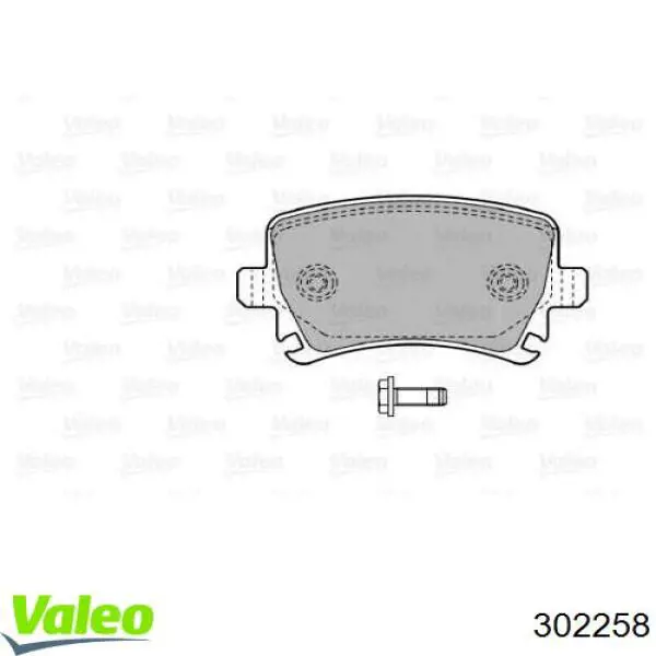 Задні гальмівні колодки 302258 VALEO